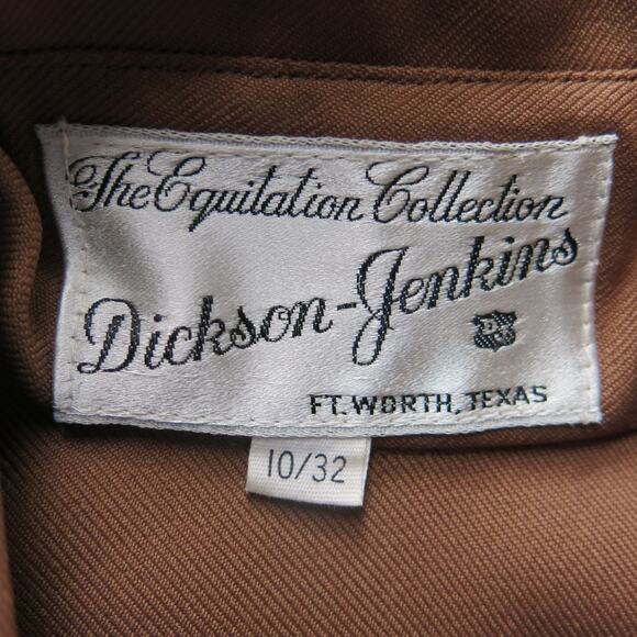 VINTAGE 70s Equitation Collection Dickson Jenkins Jacket/Shirt Size 10/32 Brown - Picture 8 of 8